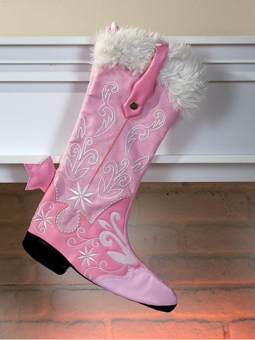 Cracker Barrel Pink Cowgirl Boot Stocking